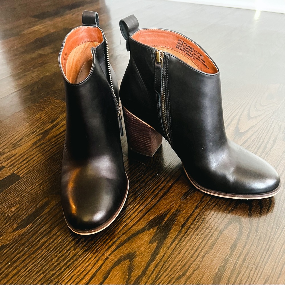 BP Lance Leather Block Heel Bootie